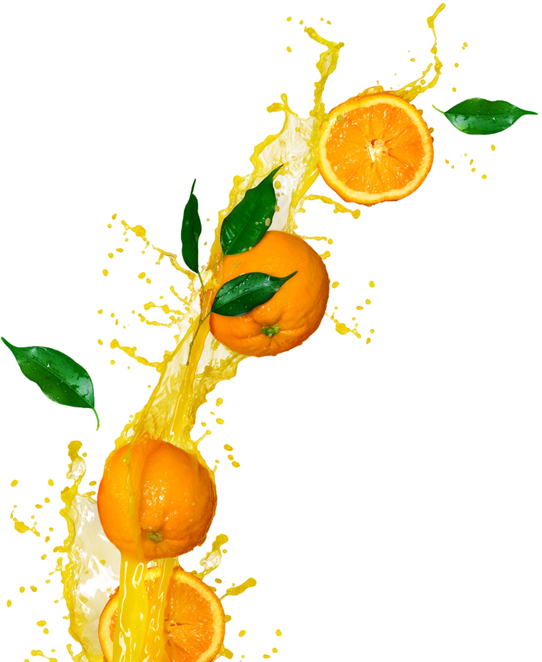 Orange fruit splash